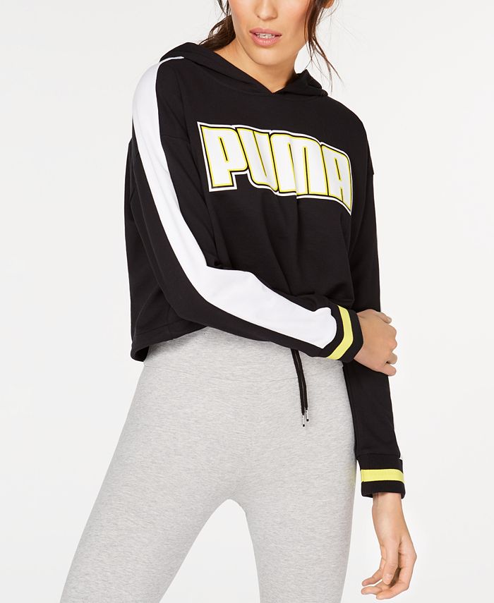 Puma Rebel Reload Relaxed Cropped Hoodie - Macy's