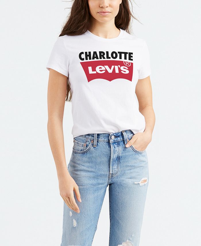 Levi's Charlotte Logo Cotton T-Shirt - Macy's