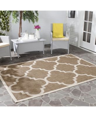 Courtyard CY6243 Brown 5'3" x 7'7" Sisal Weave Outdoor Area Rug