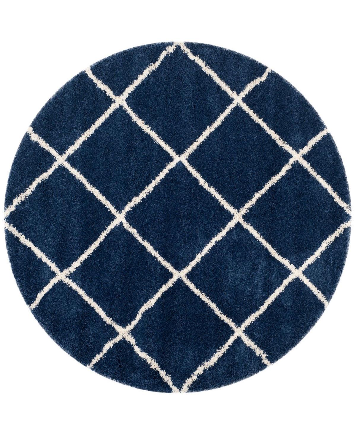 Safavieh Hudson 7' x 7' Round Area Rug - Navy/Ivory