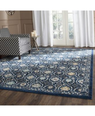 Evoke EVK210 Royal and Ivory 8' x 10' Area Rug