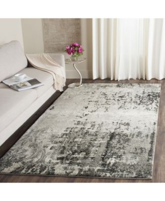 Retro RET2139 Light Gray and Gray 5' x 8' Area Rug