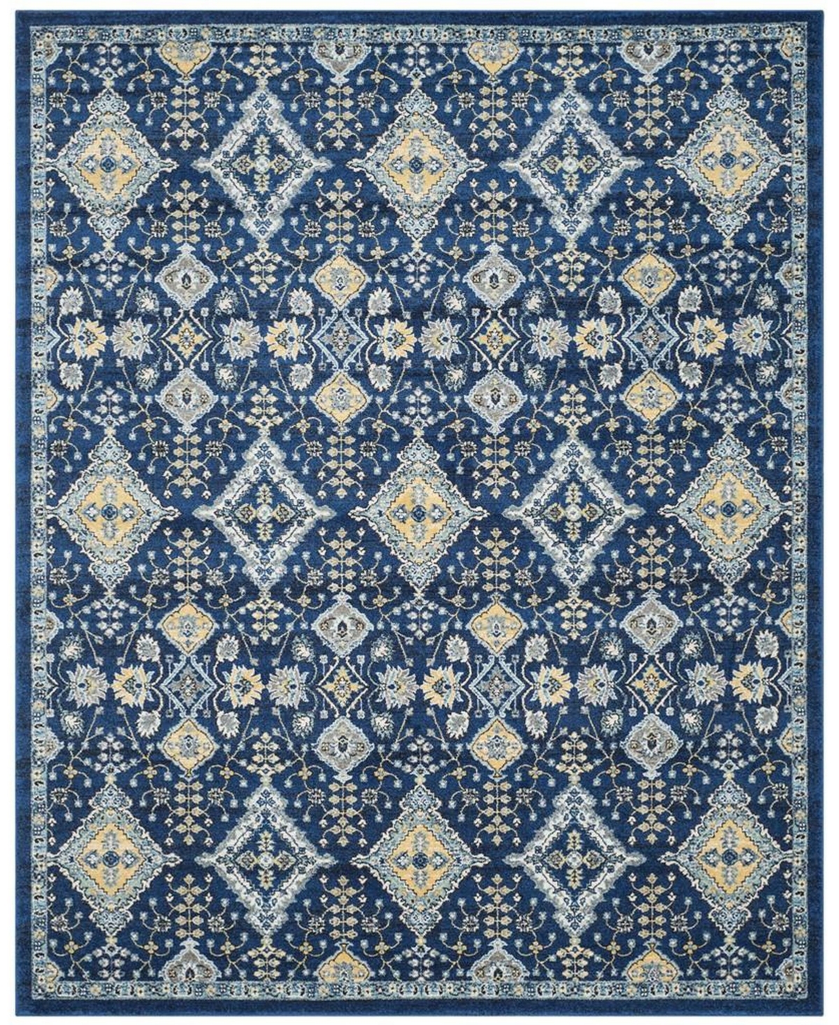 Safavieh Evoke Royal and Ivory 8' x 10' Area Rug - Dark Blue