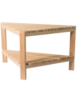 A.R.B Teak & Specialties ARB Teak Fiji Corner Shower Bench With Shelf ...