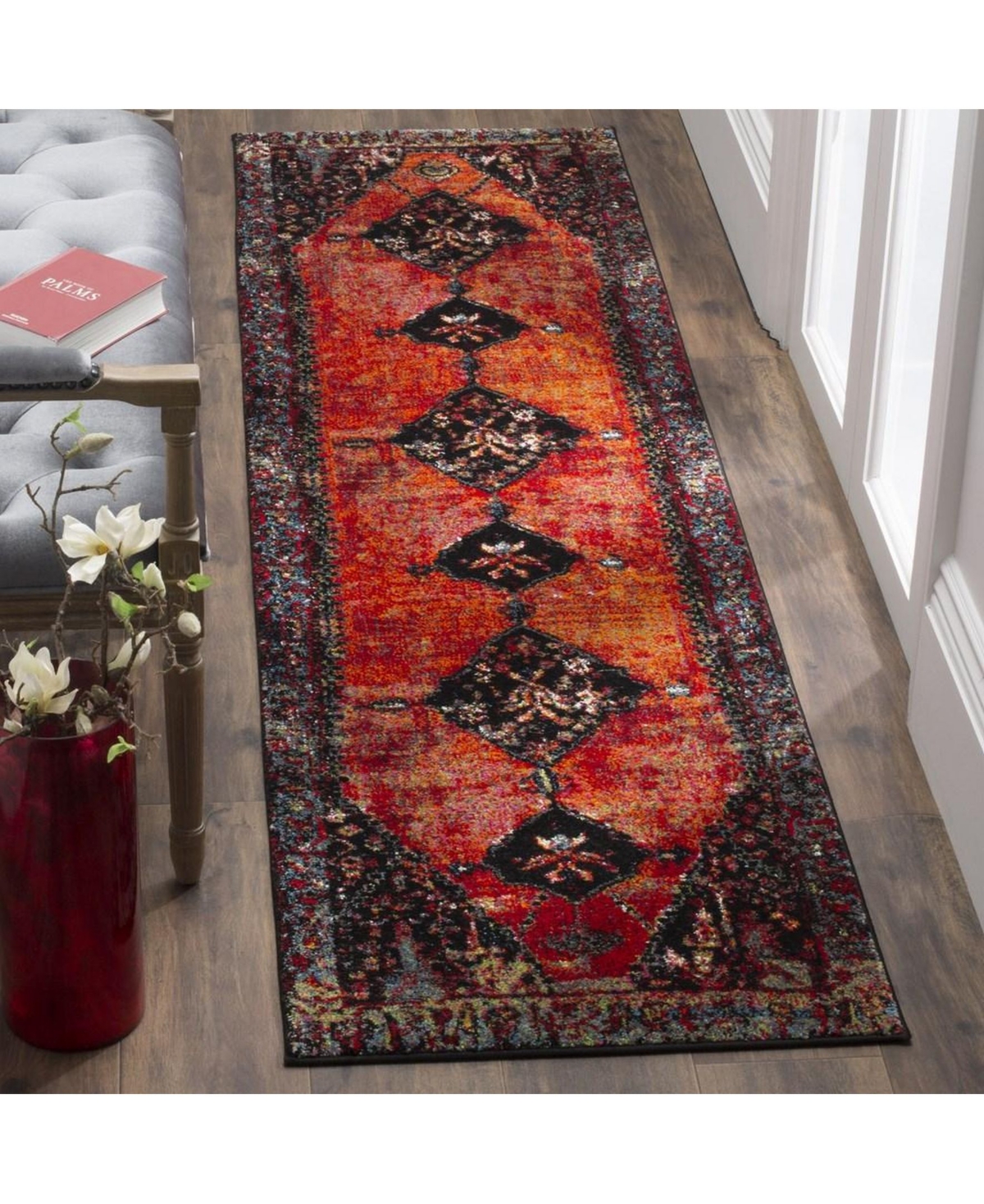 Safavieh Vintage Hamadan VTH217and Multi Area Rug - Orange