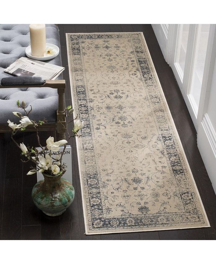 Safavieh Vintage Stone and Blue 2'2" x 8' Runner Area Rug Macy's