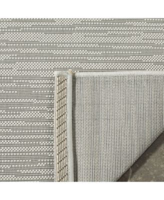 Courtyard CY6576 Light Gray 5'3" x 7'7" Sisal Weave Outdoor Area Rug