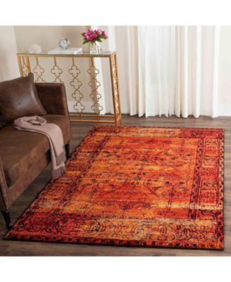 Vintage Hamadan VTH216 Orange 5'3" x 7'6" Area Rug