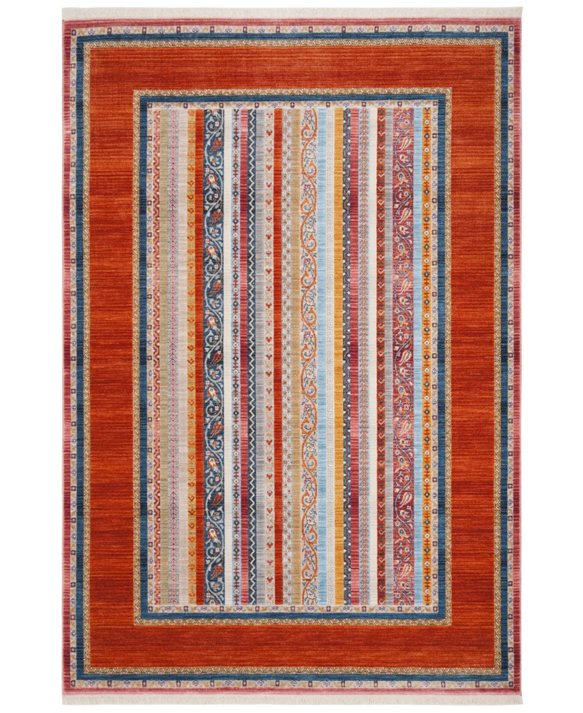 Safavieh Bokhara Orange and Blue 5' x 7'6in Area Rug - Orange