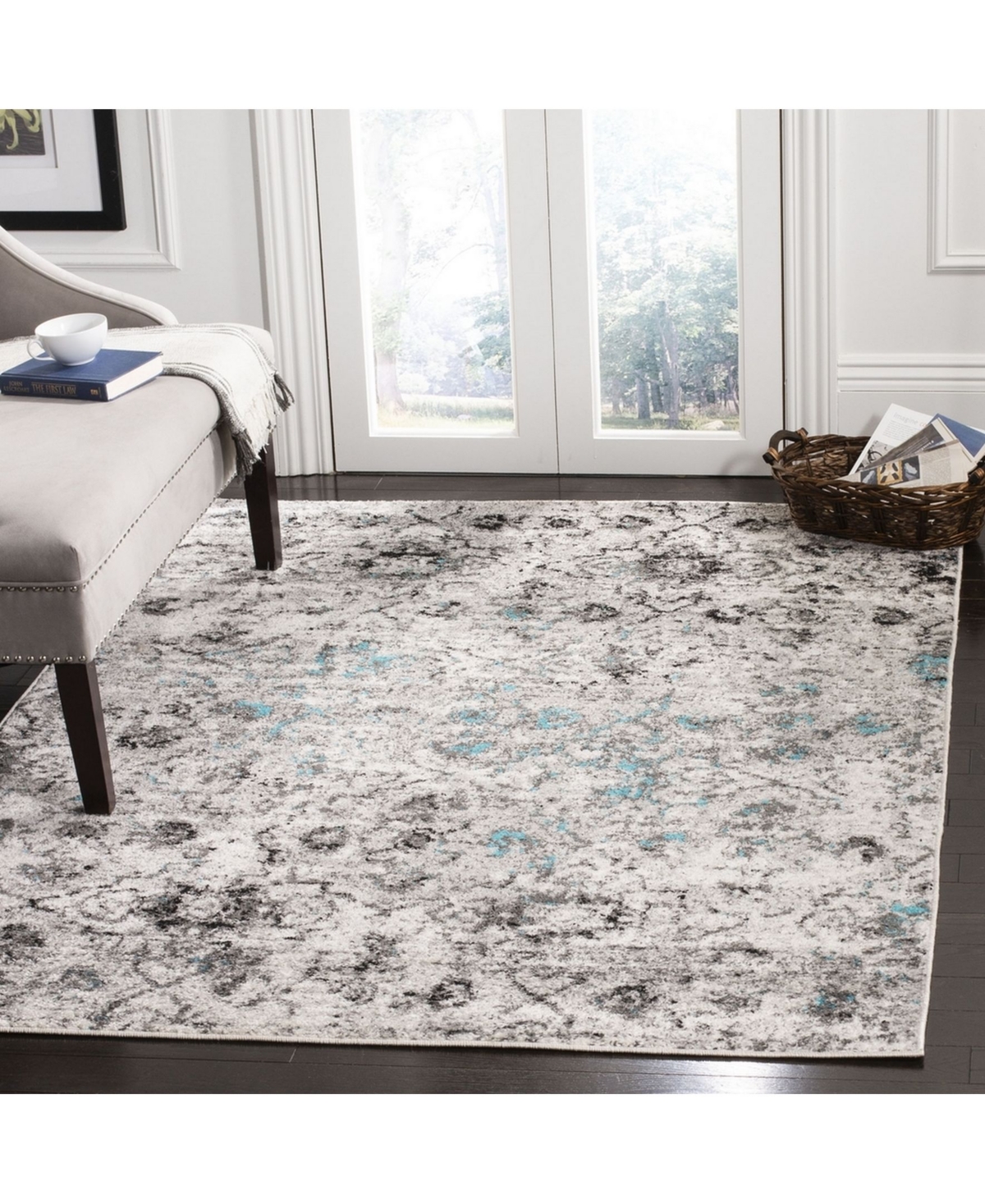 Safavieh Adirondack 135and Black Area Rug - Gray