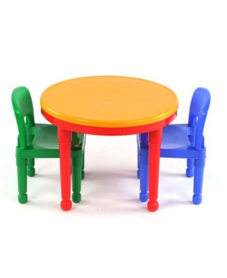 Humble Bee Kids Round Lego-compatible Table and 2 Chairs Set
