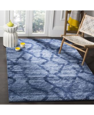 Retro RET2144 Blue and Dark Blue 5' x 8' Area Rug