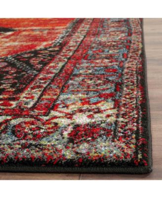Vintage Hamadan VTH217 Orange and Multi 5'3" x 7'6" Area Rug