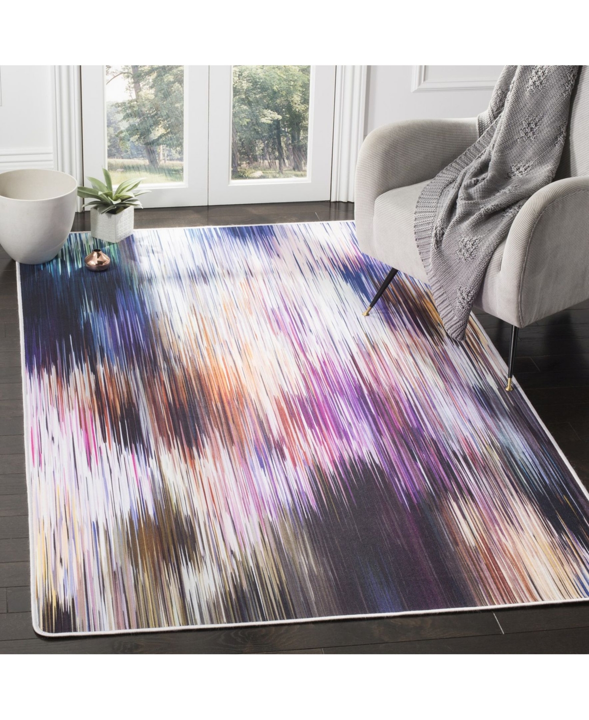 Safavieh Daytona DAY114and Purple Area Rug - Ivory