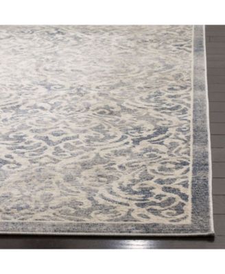 Brentwood BNT810 Light Gray and Blue 5'3" x 7'6" Area Rug
