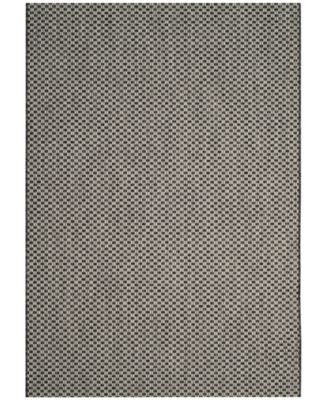 Courtyard CY8653 Black and Light Gray 5'3" x 7'7" Sisal Weave Outdoor Area Rug