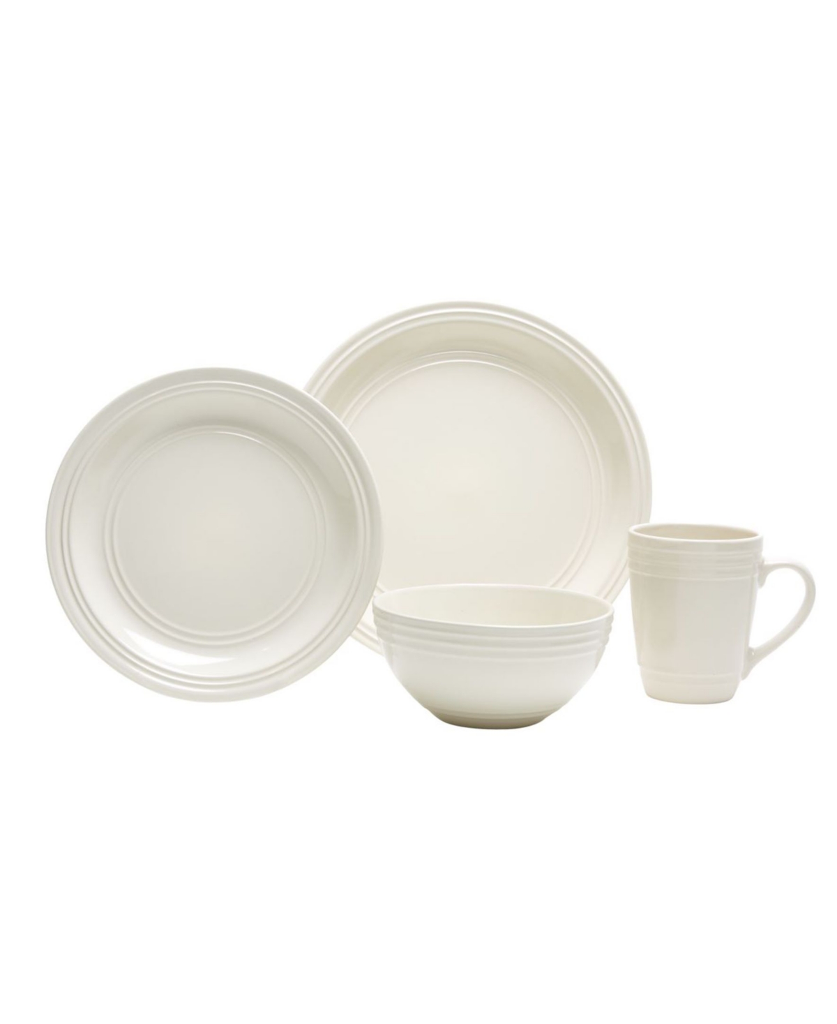 Allure 16 Piece Dinnerware Set, Service for 4 - Grey