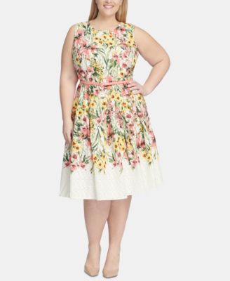 macys plus size yellow dresses