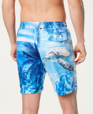 Trunks Surf & Swim Co. Men's Photo Reel Turtle Graphic 6" Swim Trunks, Created for Macy's 