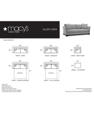 Elliot II Fabric Sectional and Sofa Collection, Created for Macy's