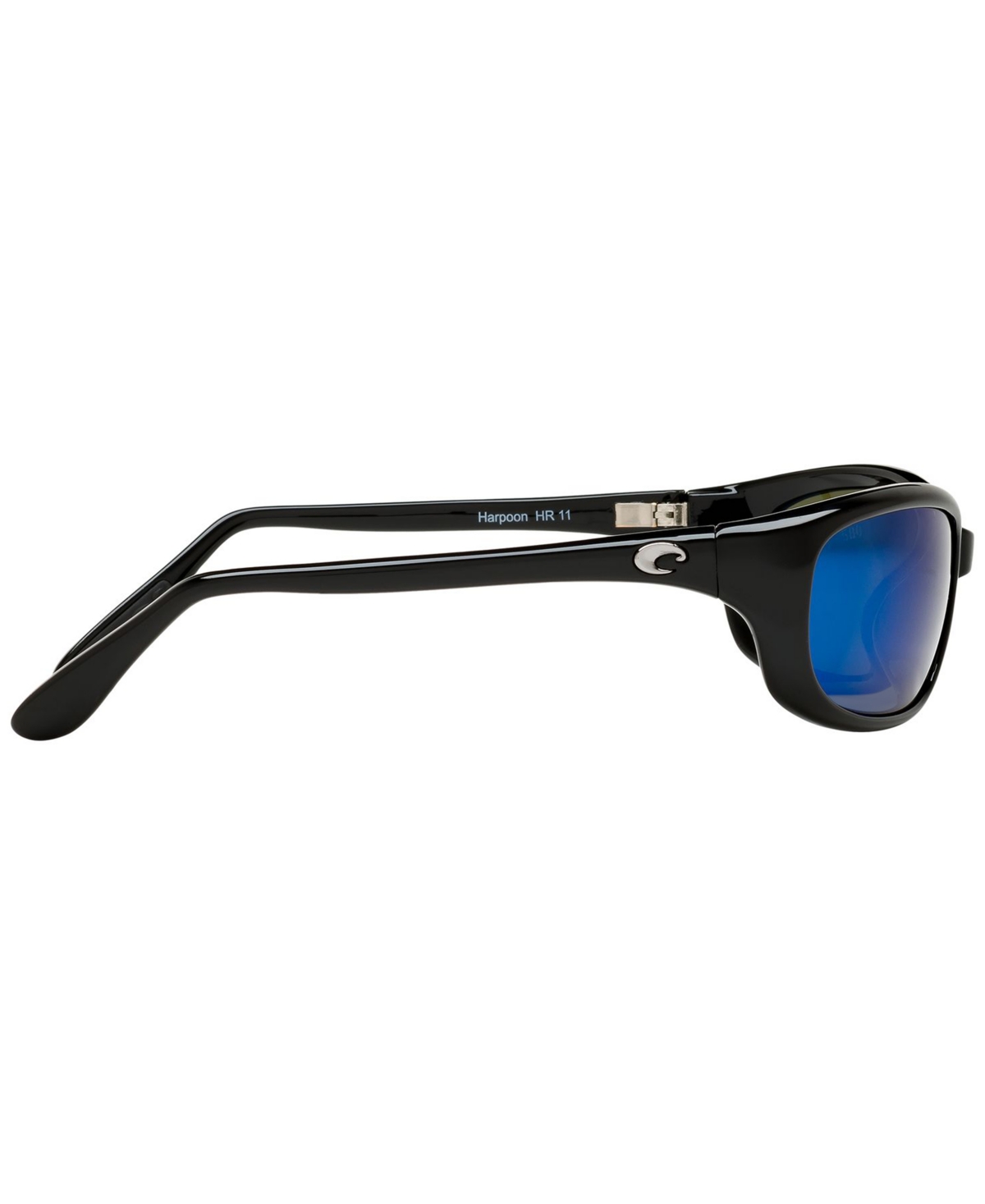 Costa Del Mar Polarized Sunglasses, Harpoonp In Black Shiny,blue Polar