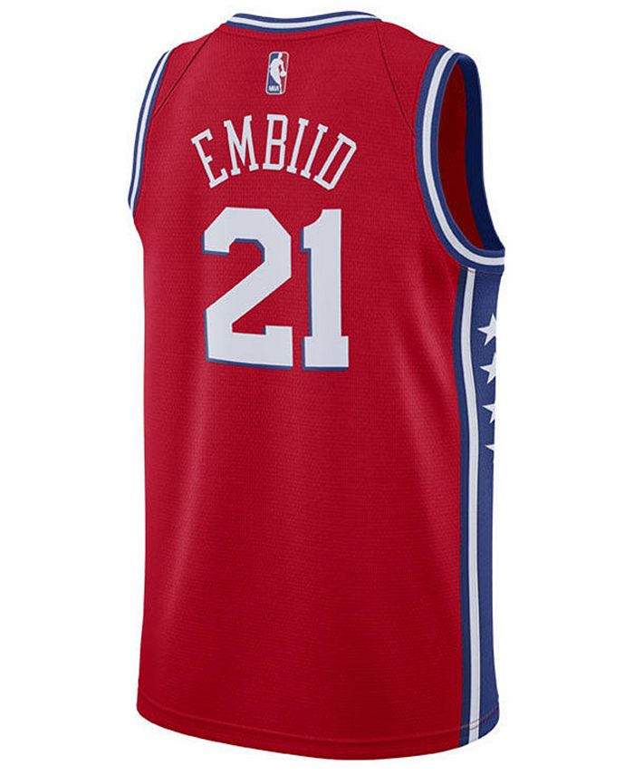 Nike Men's Joel Embiid Philadelphia 76ers Statement Swingman Jersey ...