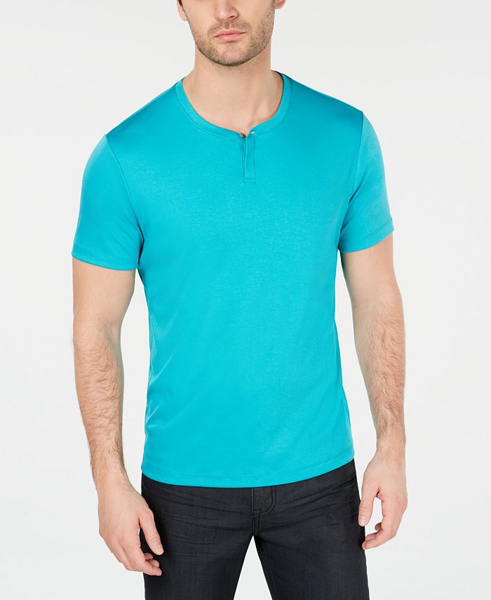 Alfani Men's Soft Touch Stretch Henley, Created for Macy's & Reviews ...
