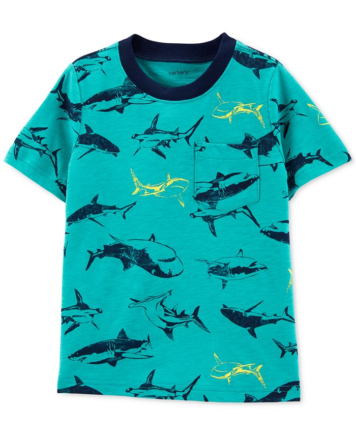 Carter's Toddler Boys Shark-Print Cotton T-Shirt - Macy's