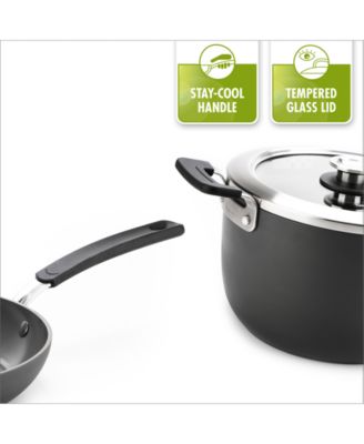 Levels 11-Pc. Stackable Ceramic Nonstick Cookware Set