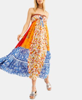 free people orange maxi dress