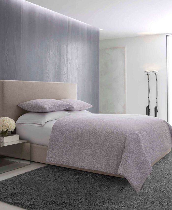 Vera Wang Textured Roses Lilac Comforter Set, Queen Macy's