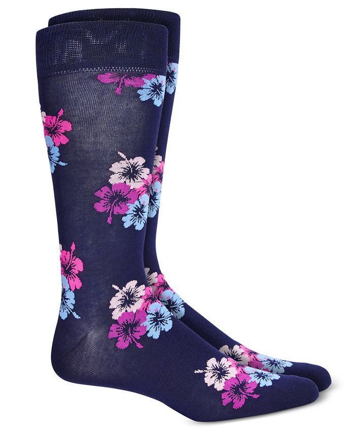 Bar III Men's Floral Socks, Created for Macy's Macy's