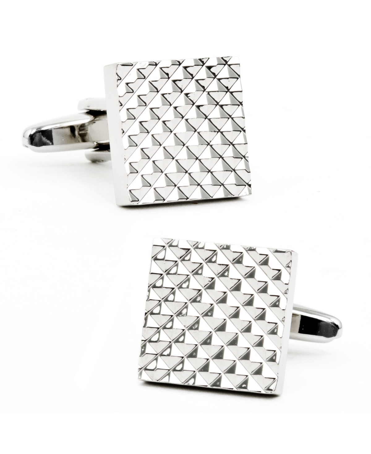 Apex Square Cufflinks - Silver