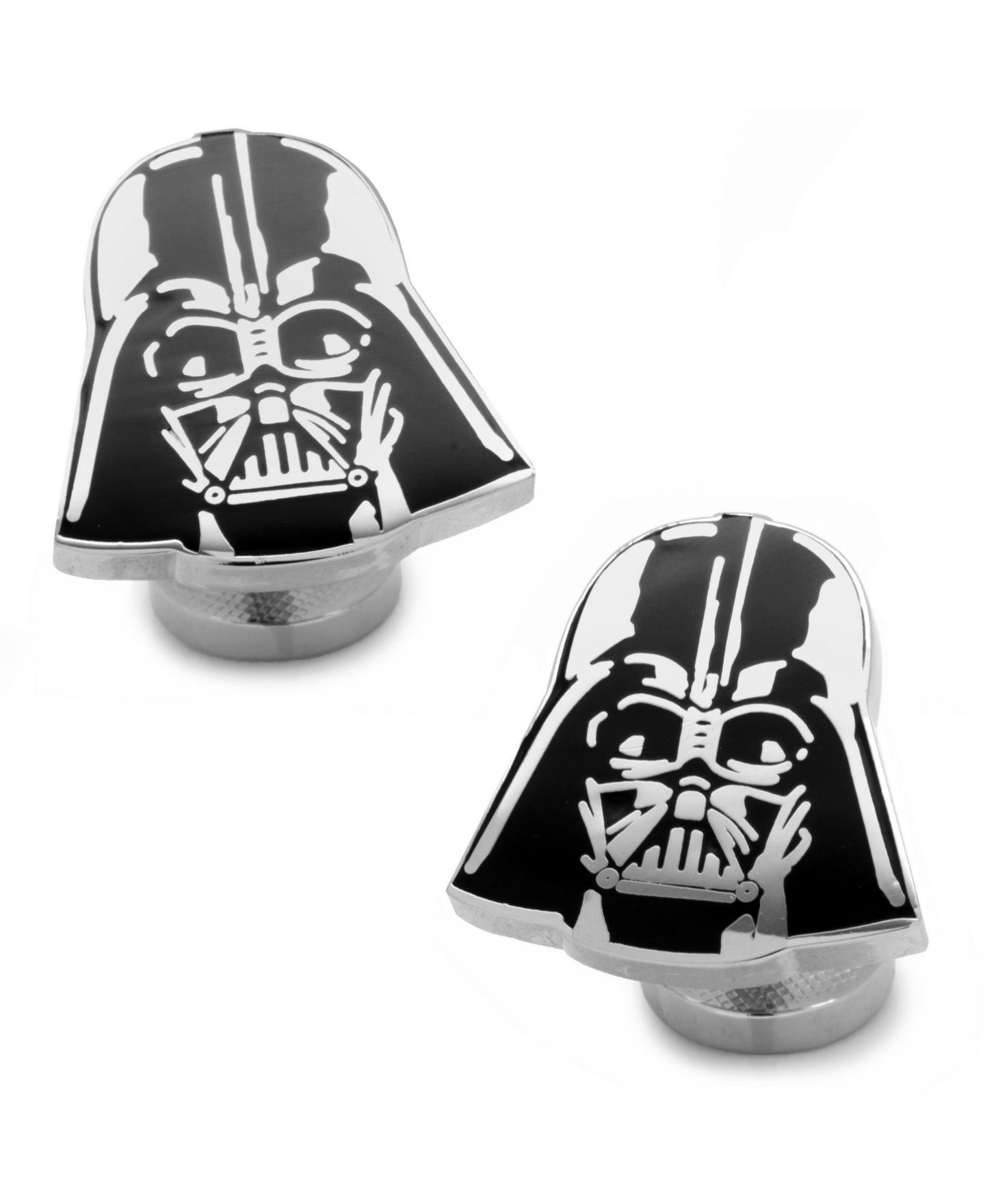 Мужские запонки Cufflinks Inc. Recessed Matte Darth Vader Head Cufflinks — фото 1