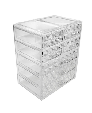 Sorbus Cosmetic Makeup and Jewelry Storage Case Display - 3 Large 4 Small Drawers