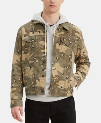 men camo jean jacket