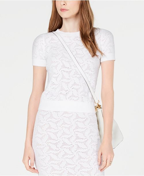 Michael Kors Mesh Sweater Created For Macy S Reviews Women