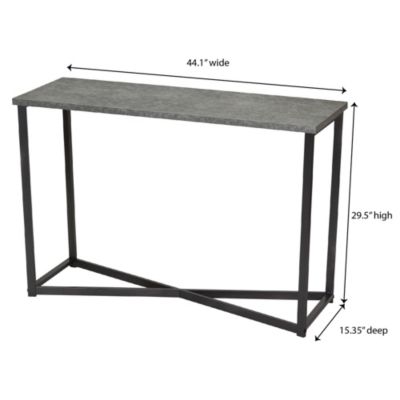 Slate Faux Concrete Sofa Table