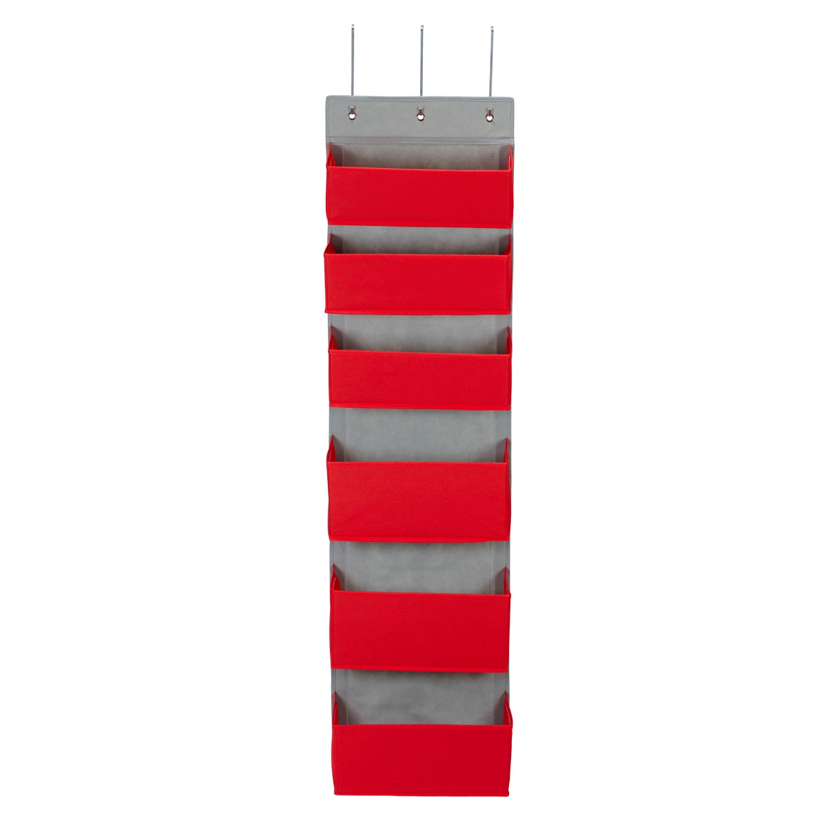 6-Pocket Over-the-Door Organizer - Red