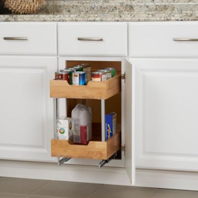 Glidez Wood 11.5" 2-Tier Sliding Cabinet Organizer