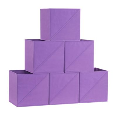 Household Essentials - Diagonal Pull 6-Pc. Collapsible Fabric Cubes