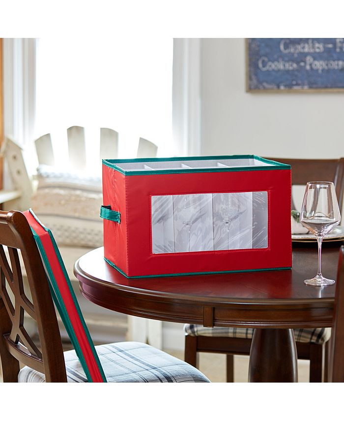 Household Essentials Holiday Stemware Goblet Storage Box Macy's