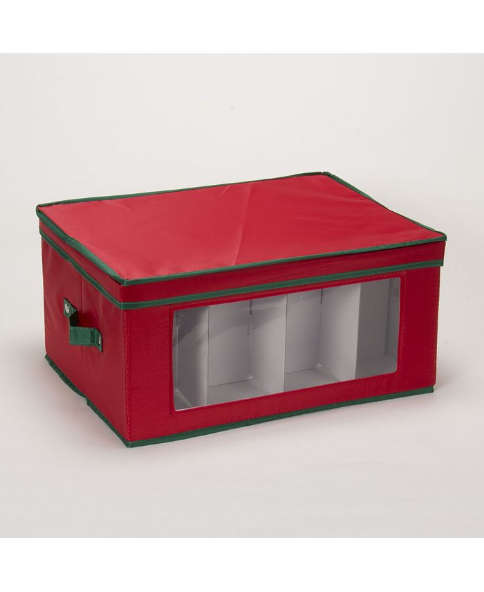 Household Essentials Holiday Stemware Balloon Wine Glass Storage Box