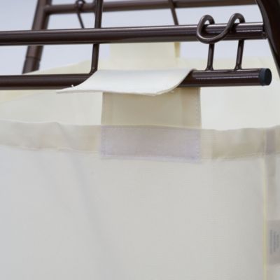 Antique Bronze Rolling Laundry Hamper