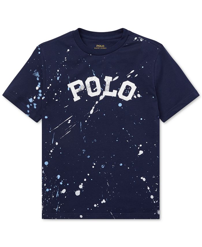 Polo Ralph Lauren Big Boys Paint-Splatter Cotton T-Shirt & Reviews - Shirts  & Tops - Kids - Macy's