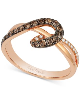 Le Vian - Chocolate Diamond&reg; & Vanilla Diamond Accent&reg; Ring (1/2 ct. t.w.) in 14k Rose Gold