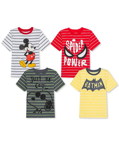 Jem Toddler Little Boys Character Print Striped T Shirt Separates