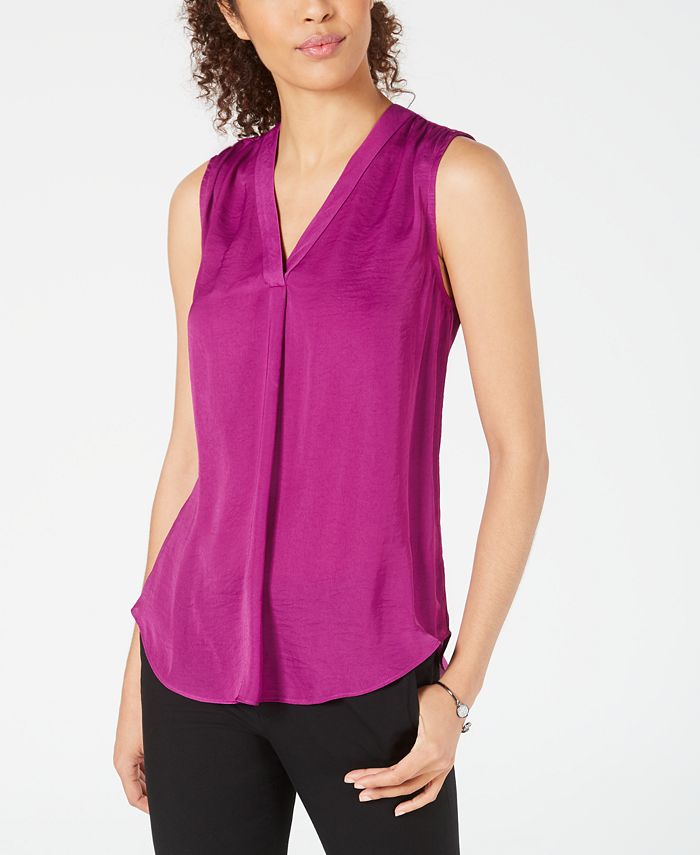 Alfani Satin V Neck Tank Top Created for Macy s Macy s