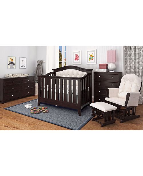 Belle Isle Furniture Magnolia 4in1 Convertible Upholstered Crib