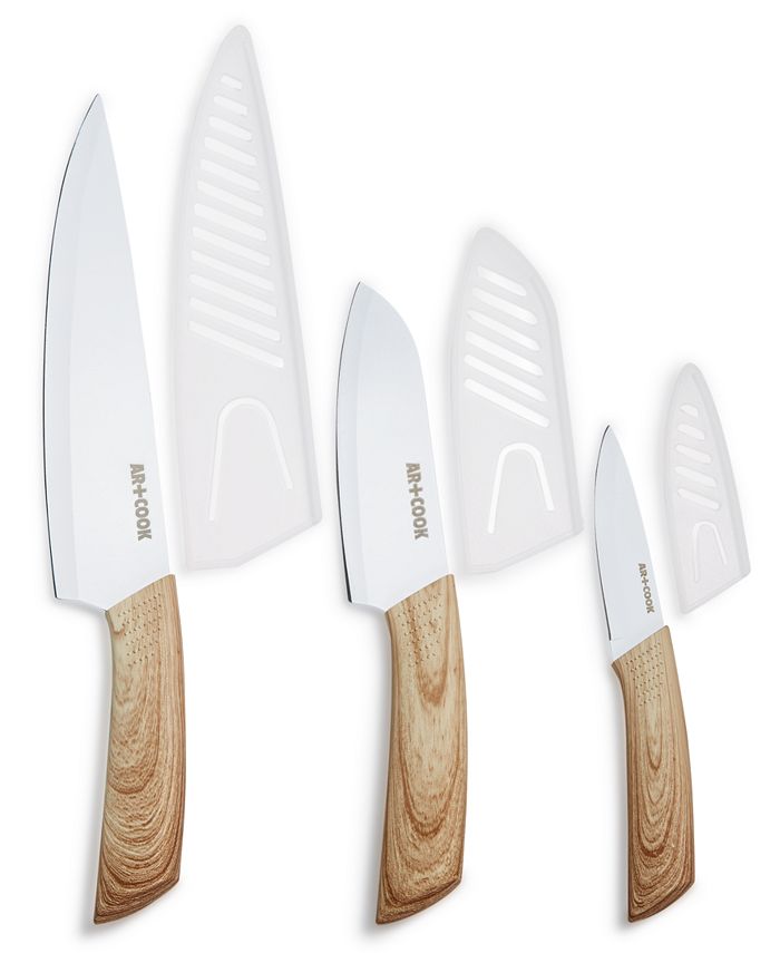 Art & Cook 6Pc. Knife Set with Faux Wood Handles Macy's
